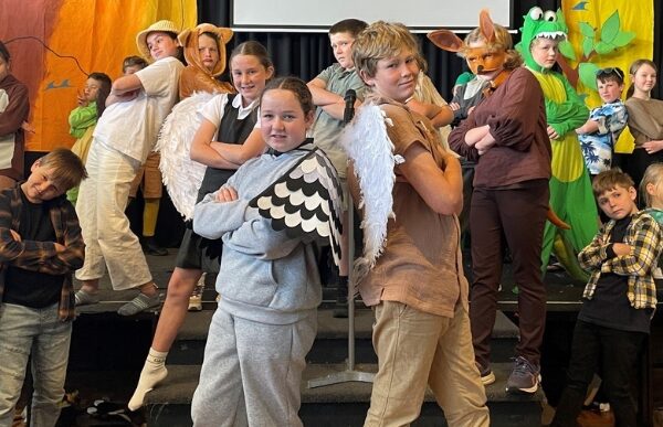 Aussie Adventure cast members pose in costume